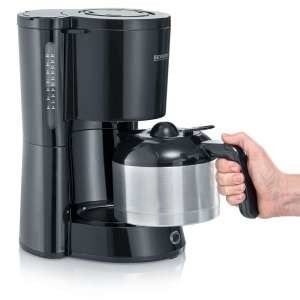 CAFETERA ACERO NEGRO INOX.